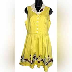 Hot Topic Disney Her Universe Dress Beauty And The Beast Size Large Yellow